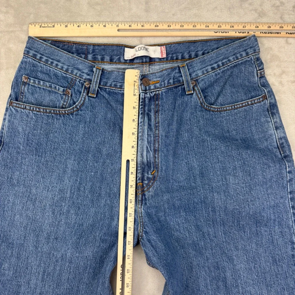 Levis 569 Men 36 Blue‎ Loose Fit Denim Shorts Baggy Jorts Skater Y2K 2008
